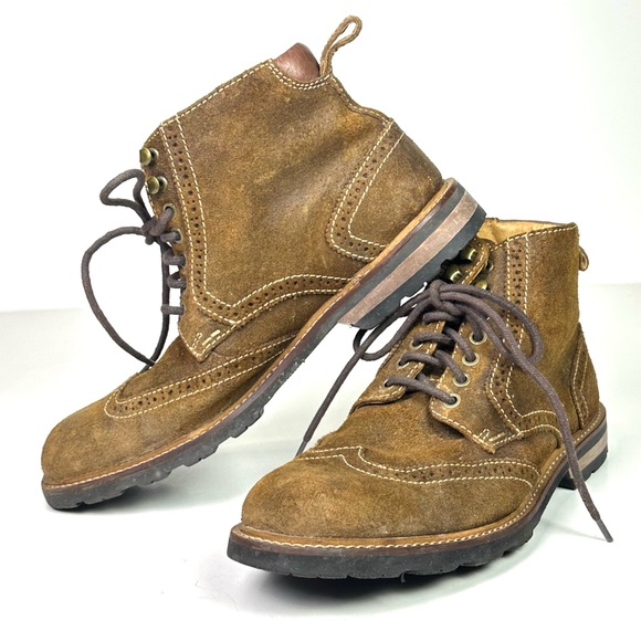 Florsheim Men’s Limited Kilbourn Wingtip Brown Suede Leather Ankle Boots 9.5 D